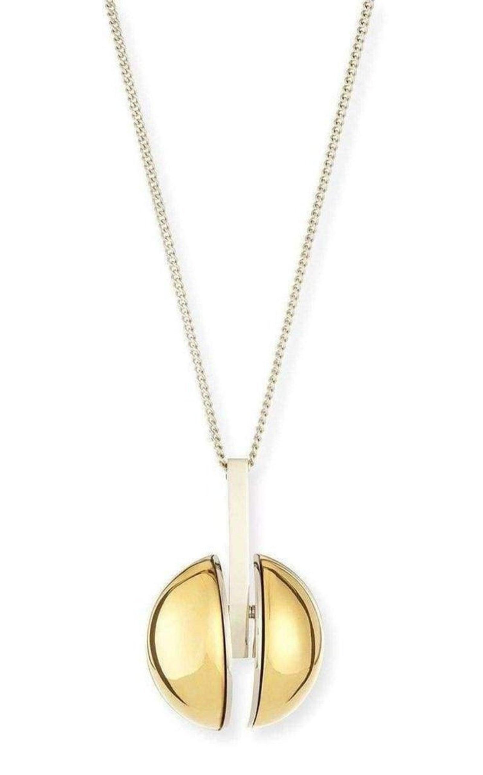 Two Tone Golden Pendent Necklace Chloe