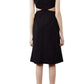 Black Daisy Cut-Away V-Neck Dress Christopher Kane