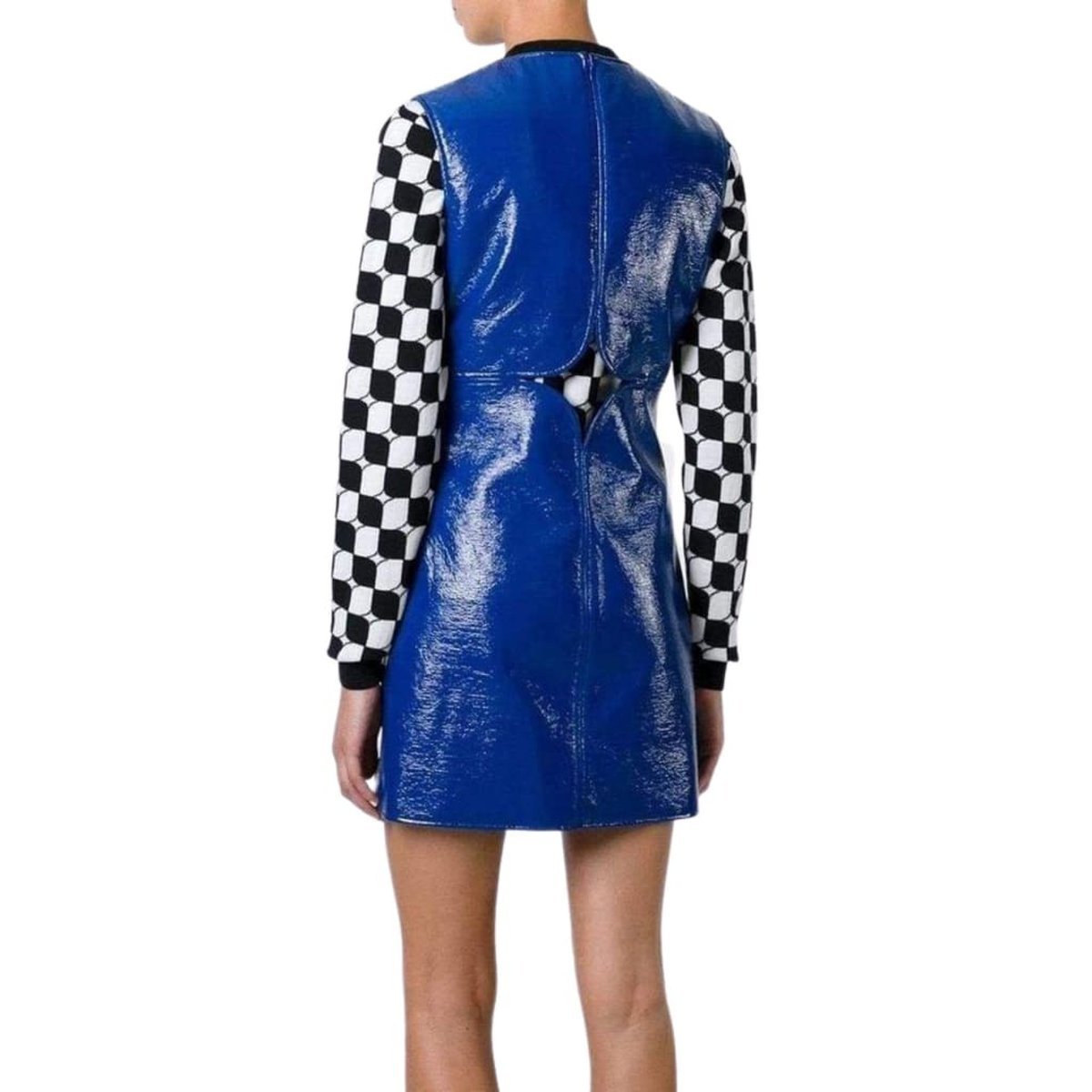 Courreges Blue Cobalt Cutout Vinyl Shift Dress