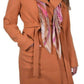 Belted Wool Blend Long Coat Cult Moda