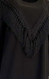 Black Bodycon Fringe Detail Dress Cult Moda