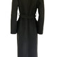 Black Classic Coat with Faux Fur Pockets Cult Moda