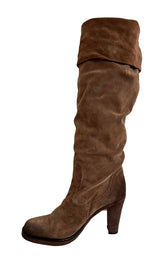 Brown Leather Knee High Boots Cult Moda