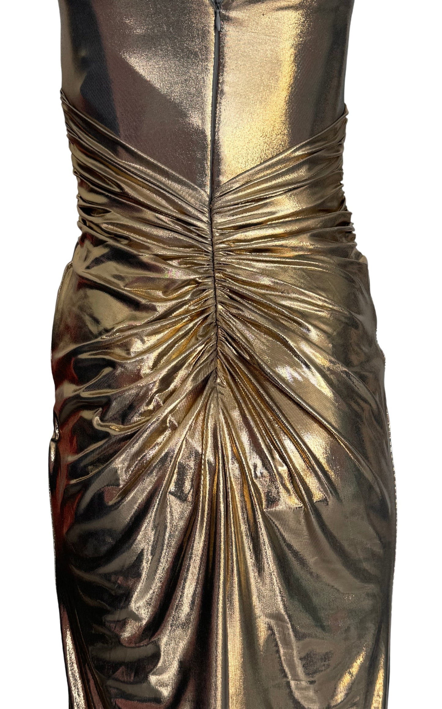 Cult Moda Gold Metallic Cocktail Prom Dress