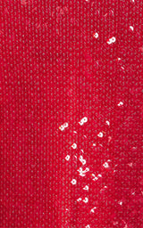 David Koma Red Sequinned Midi Skirt - Runway Catalog