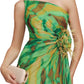 Dekolte Strapless Green Cocktail Party Dress