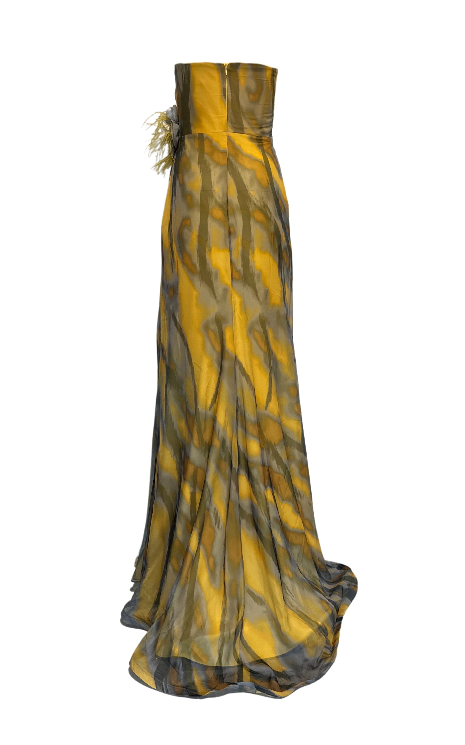 Dekolte Strapless Yellow Cocktail Dress