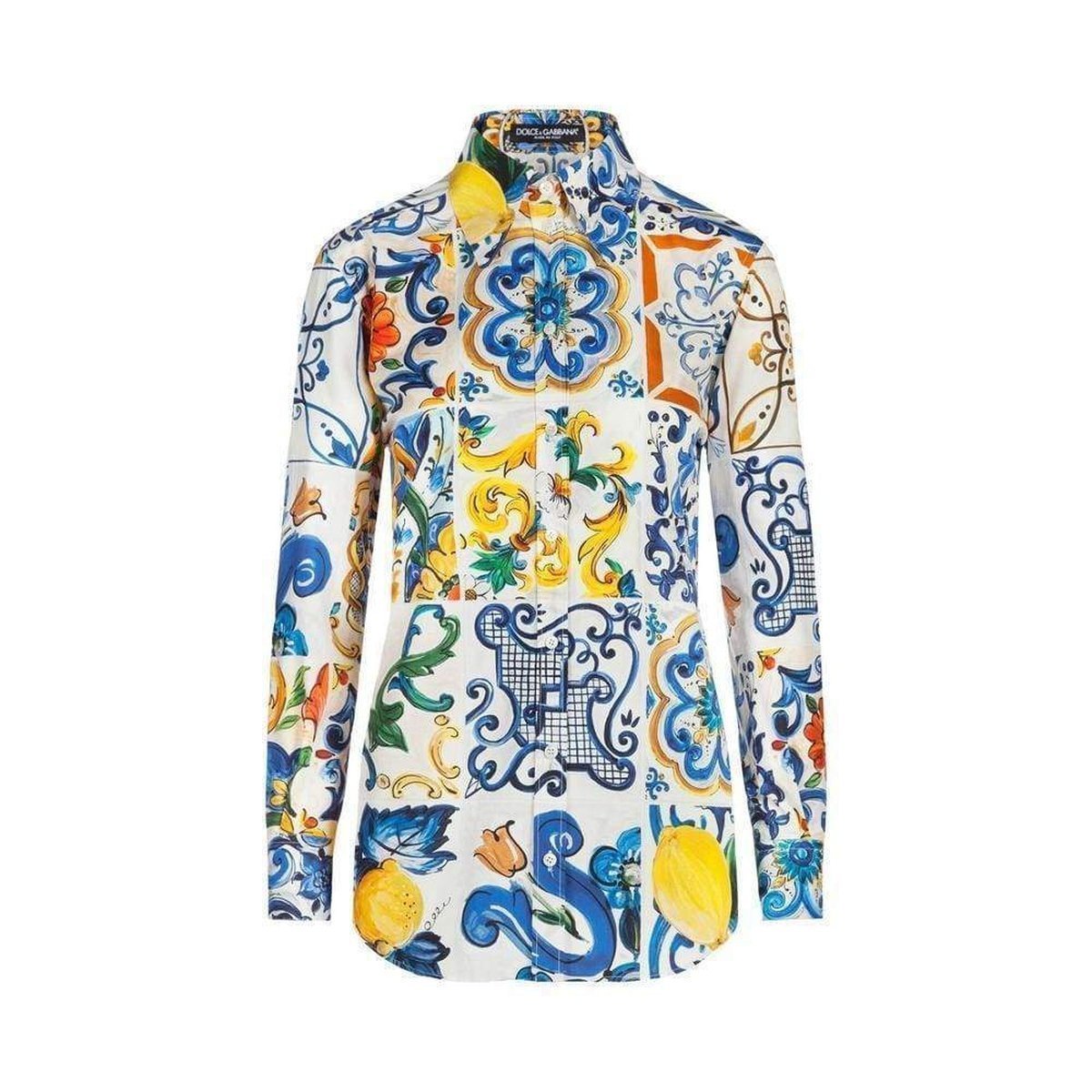 Dolce & Gabbana Majolica Print Cotton Shirt