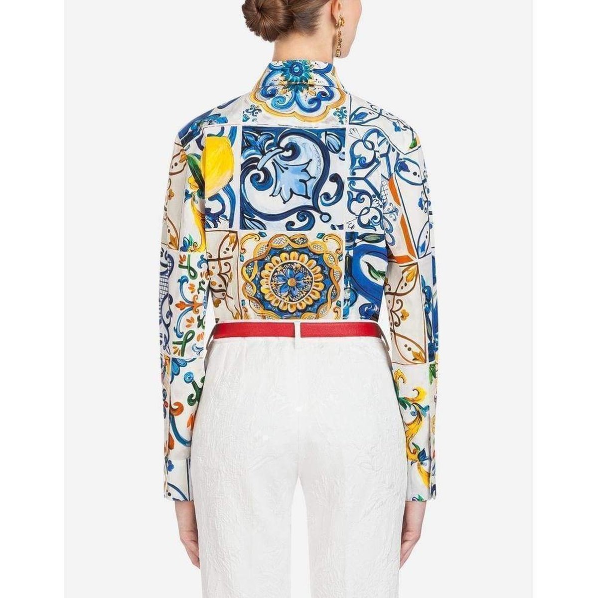 Dolce & Gabbana Majolica Print Cotton Shirt