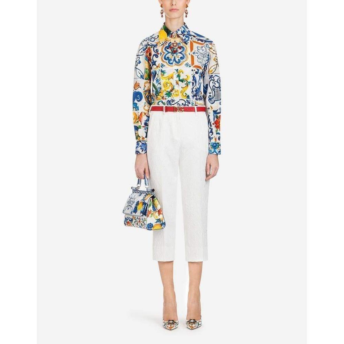 Dolce & Gabbana Majolica Print Cotton Shirt