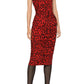 One-shoulder Leopard-print Dress Dolce & Gabbana