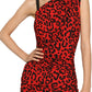 One-shoulder Leopard-print Dress Dolce & Gabbana