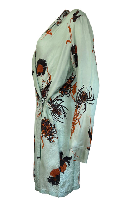 Floral Tie-Front Wrap Dress Dries Van Noten