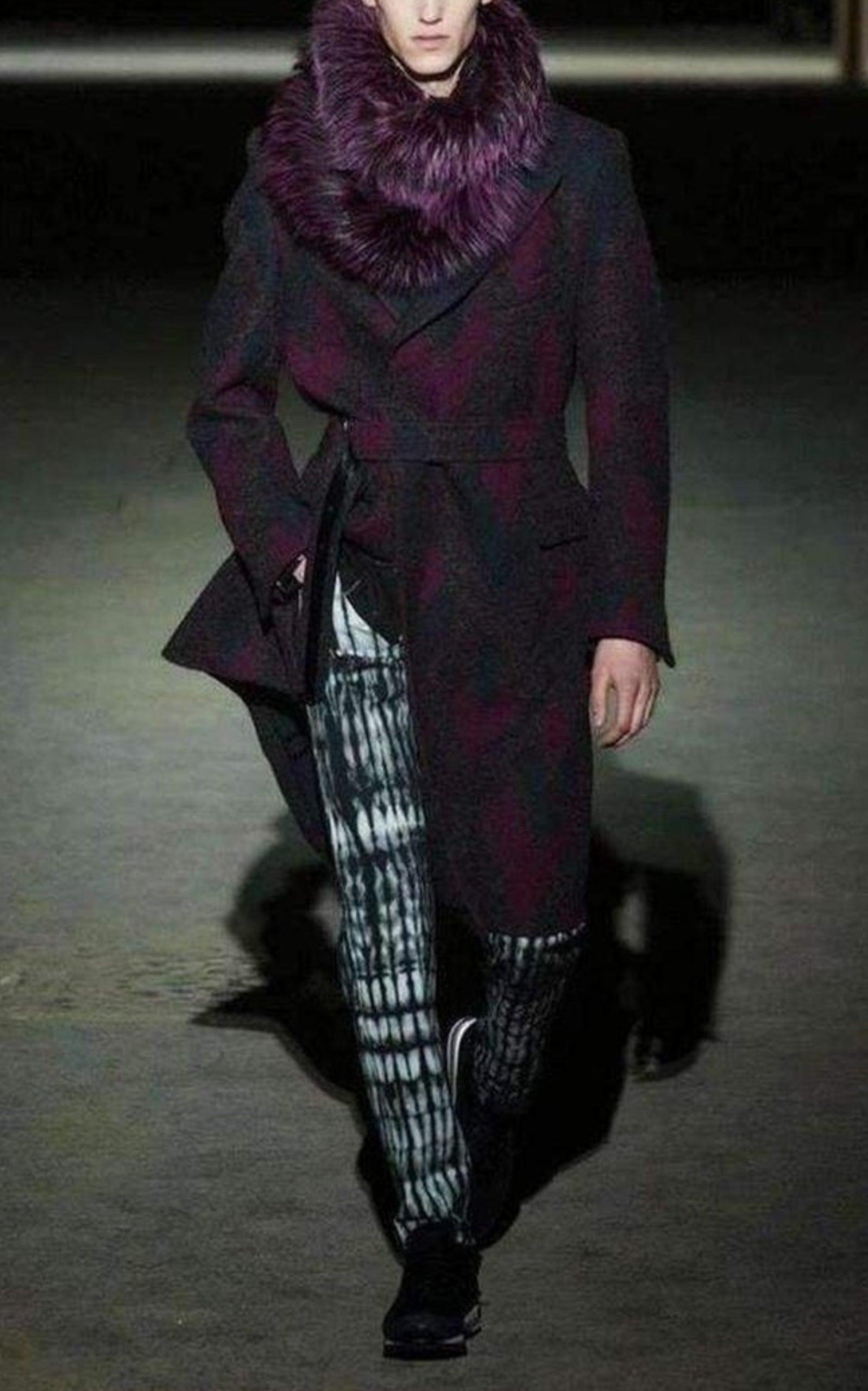 Zigzag Wool Coat Dries Van Noten