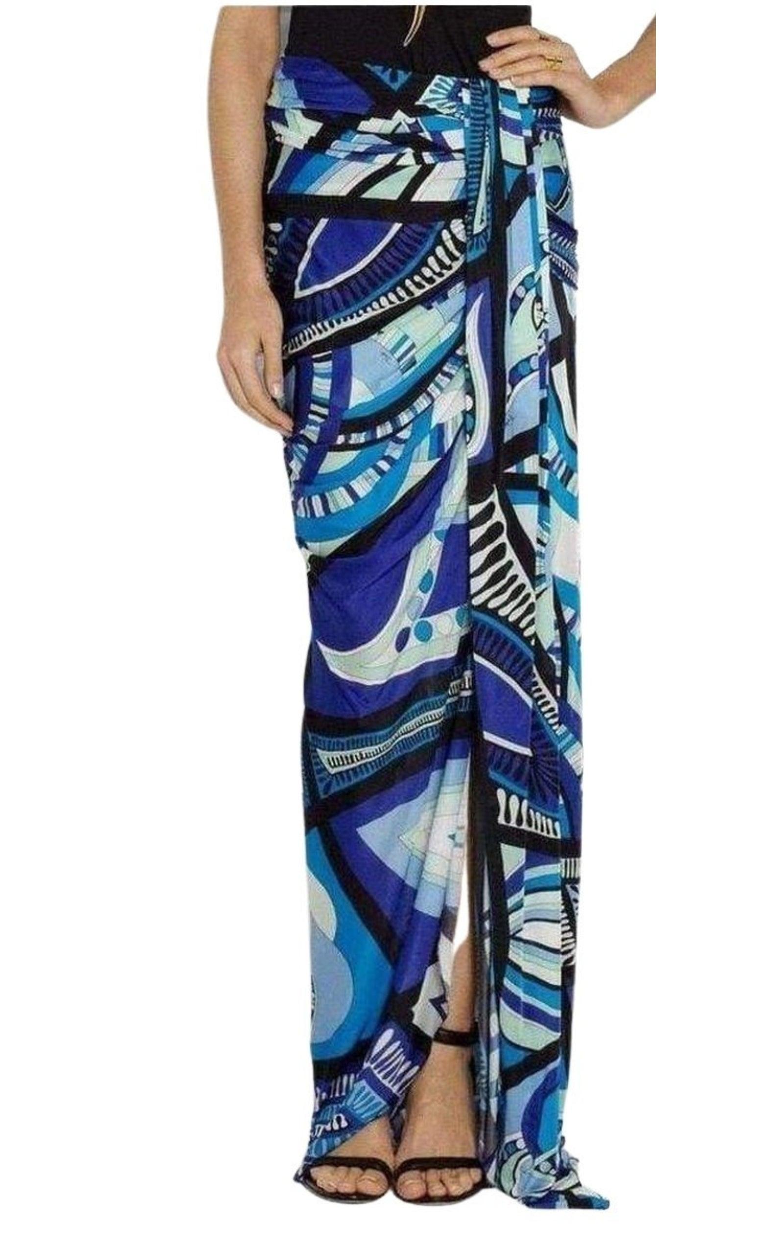 Printed Stretch Jersey Skirt Emilio Pucci