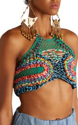 Cropped Crocheted Halterneck Top Etro