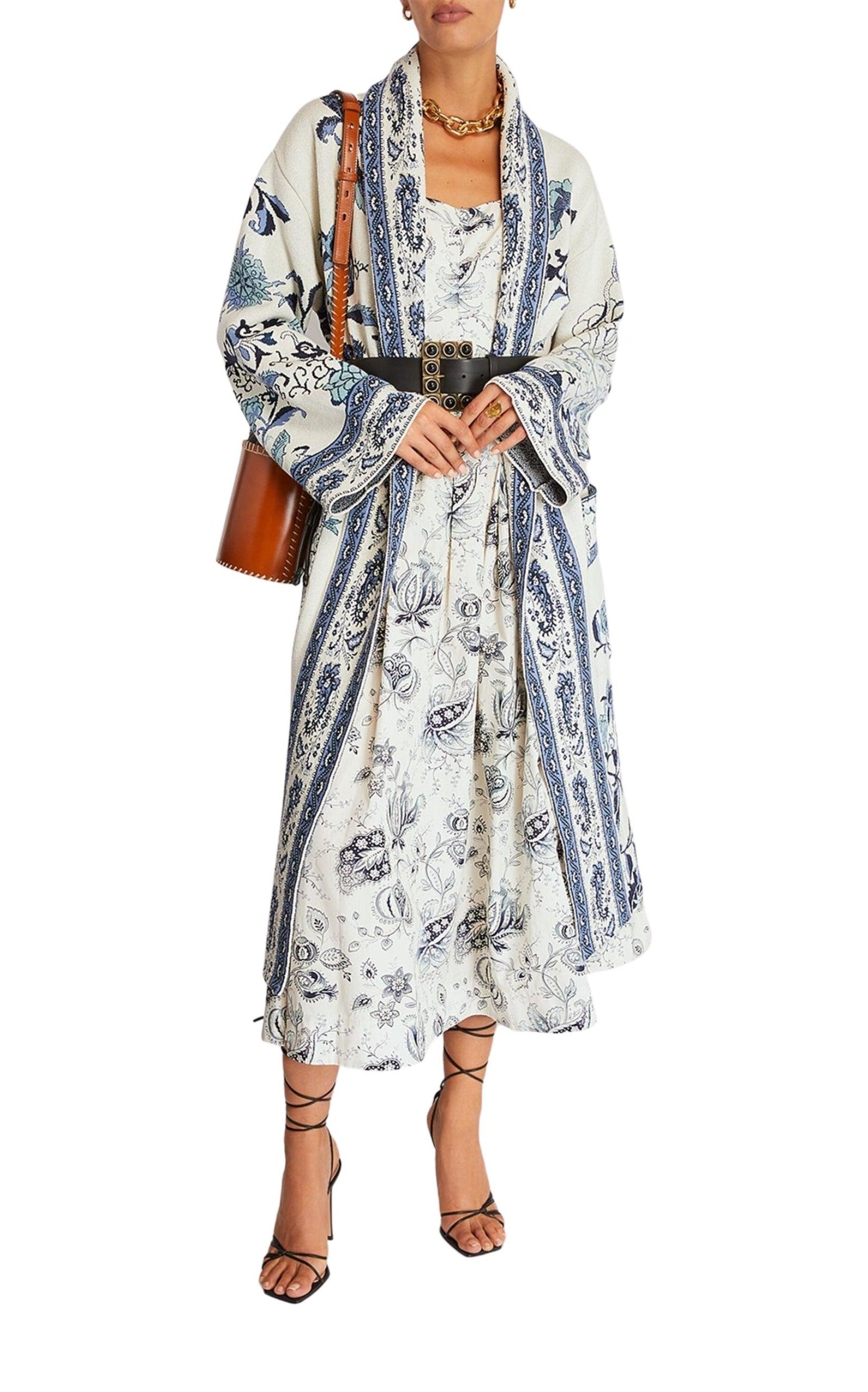 Floral Print Wrap Coat Etro