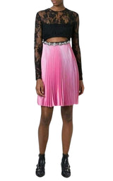 Floral Lace Pleated Dress Fausto Puglisi