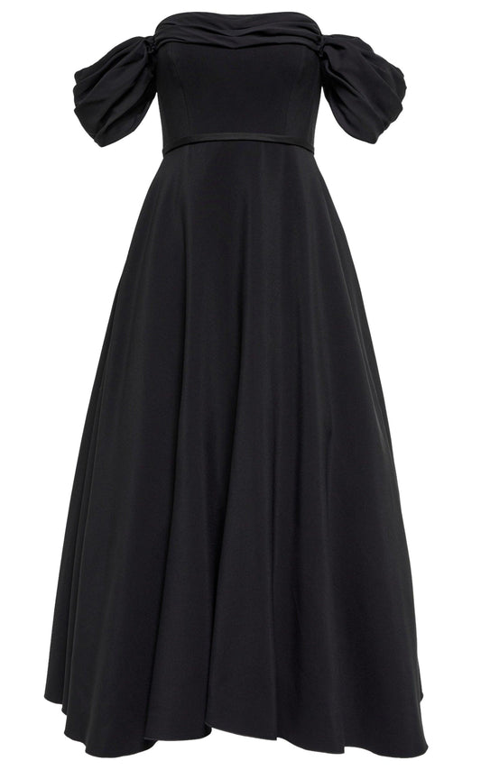 Off-shoulder Flared Midi Dress Giambattista Valli