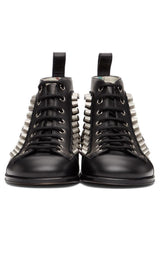 Black Brogue Detail Boots Gucci