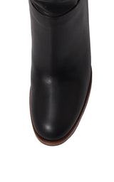 Black Leather Mid-heel Boot Gucci