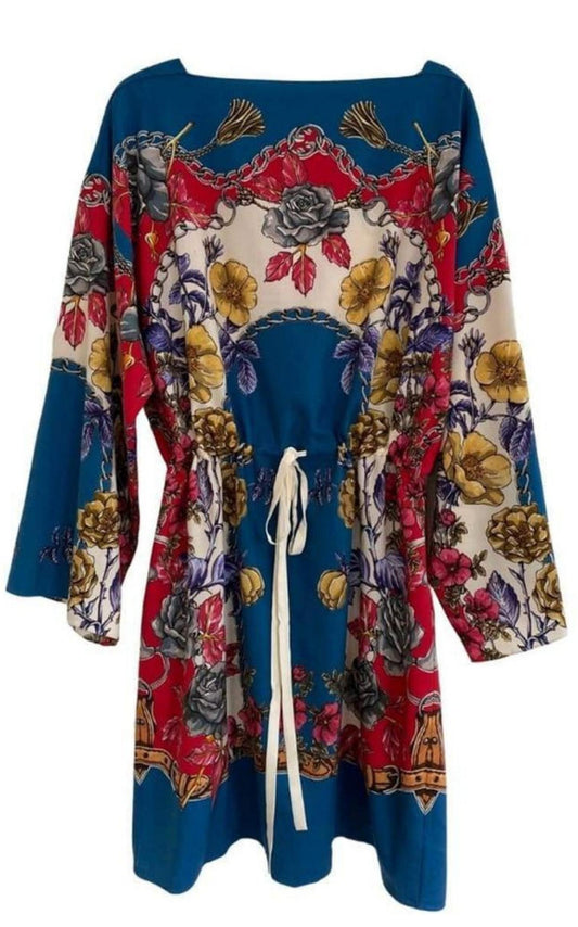 Boudoir Printed Wool-Twill Kaftan Dress Gucci