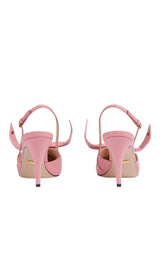 Gucci Bow-Embellished Leather Slingback Pumps - Runway Catalog