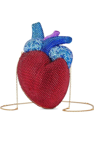 Broadway Heart Crystal-Embellished Clutch Bag Gucci