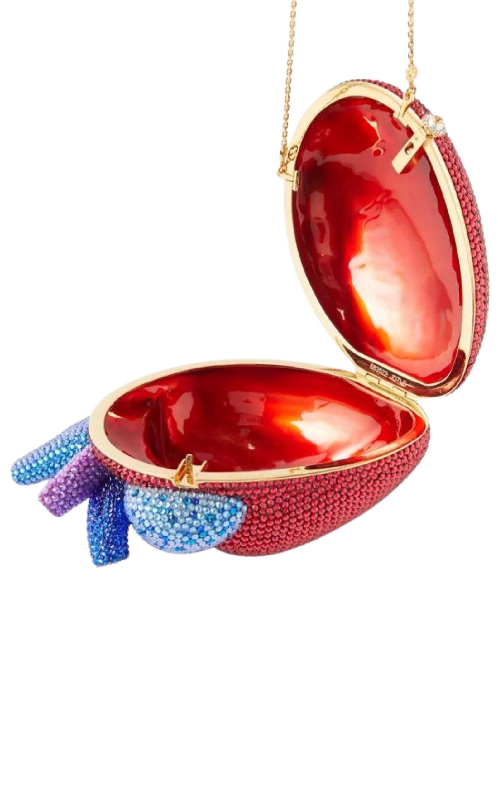 Broadway Heart Crystal-Embellished Clutch Bag Gucci