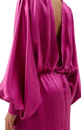 Draped Silk-blend Satin Gown Dress Gucci