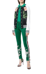 Embroidered Jersey Stirrup Leggings Gucci