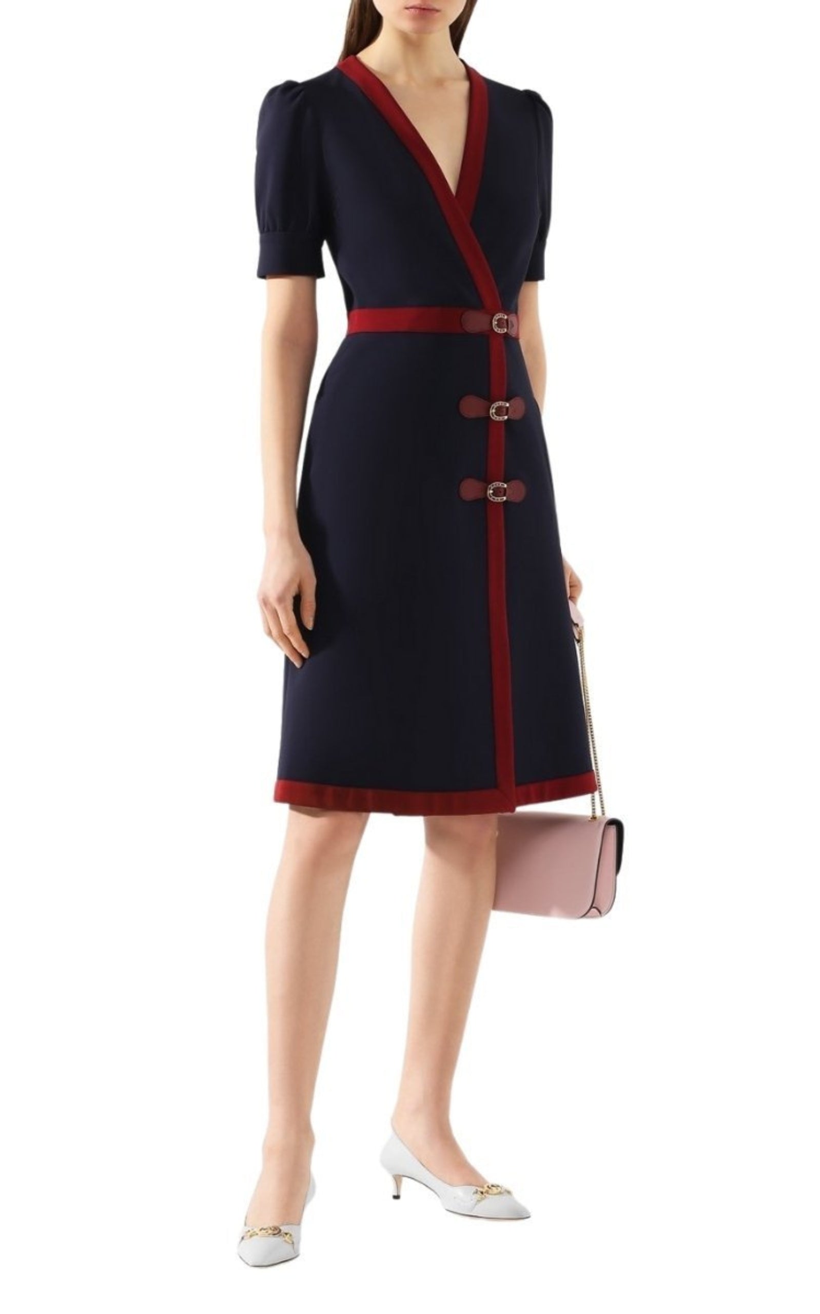 Gucci Fitted Navy Blue Dress