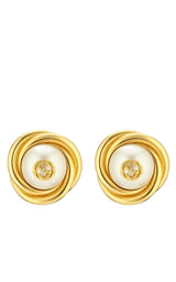 Gold-tone Double G Faux Pearl Clip-on Earrings Gucci