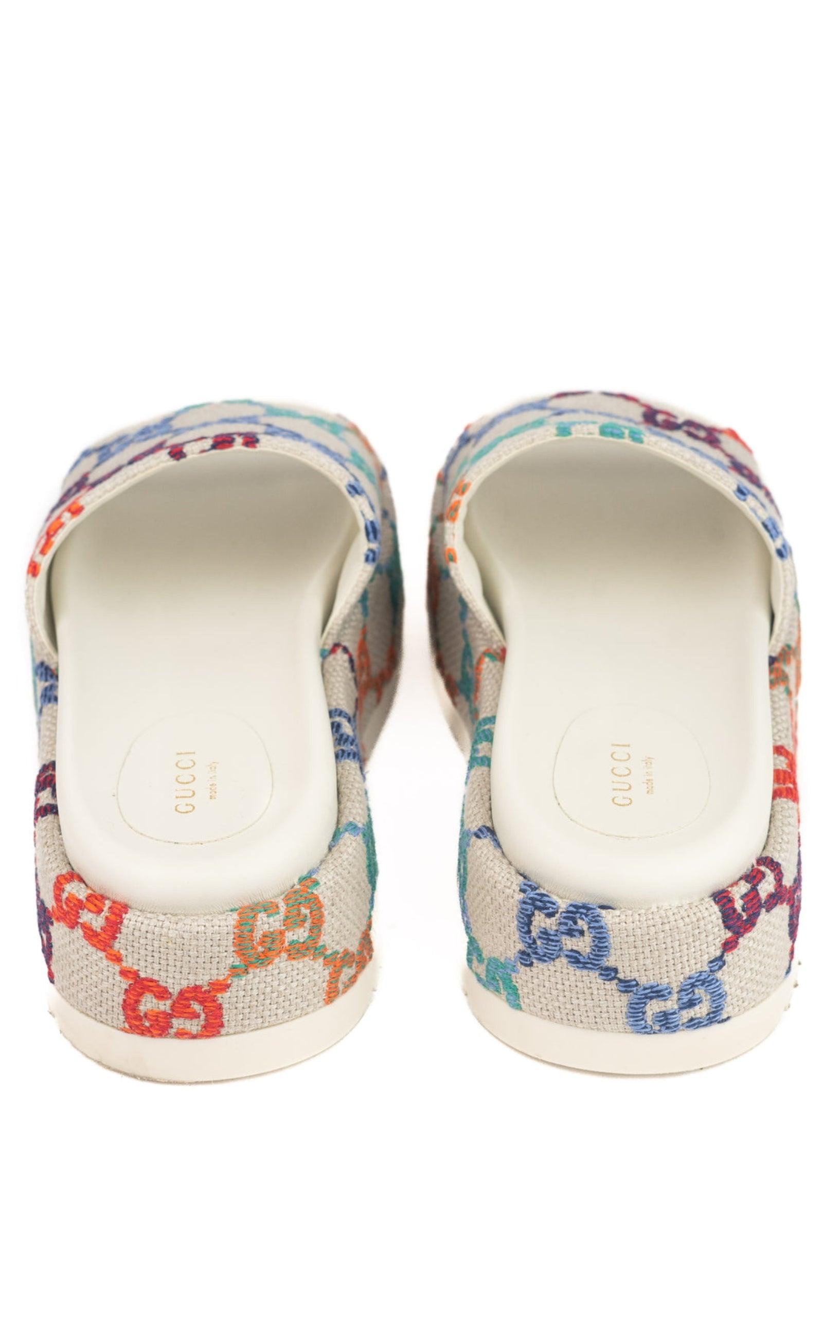 Jacquard Platform Sandals Gucci