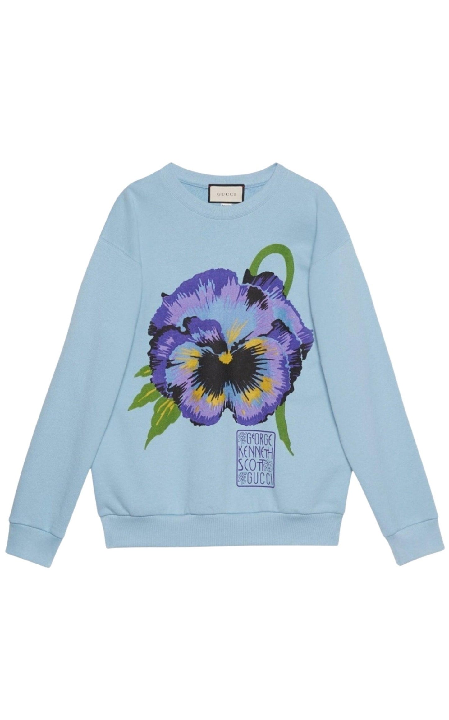 Ken Scott Print Cotton Crewneck Sweatshirt Gucci