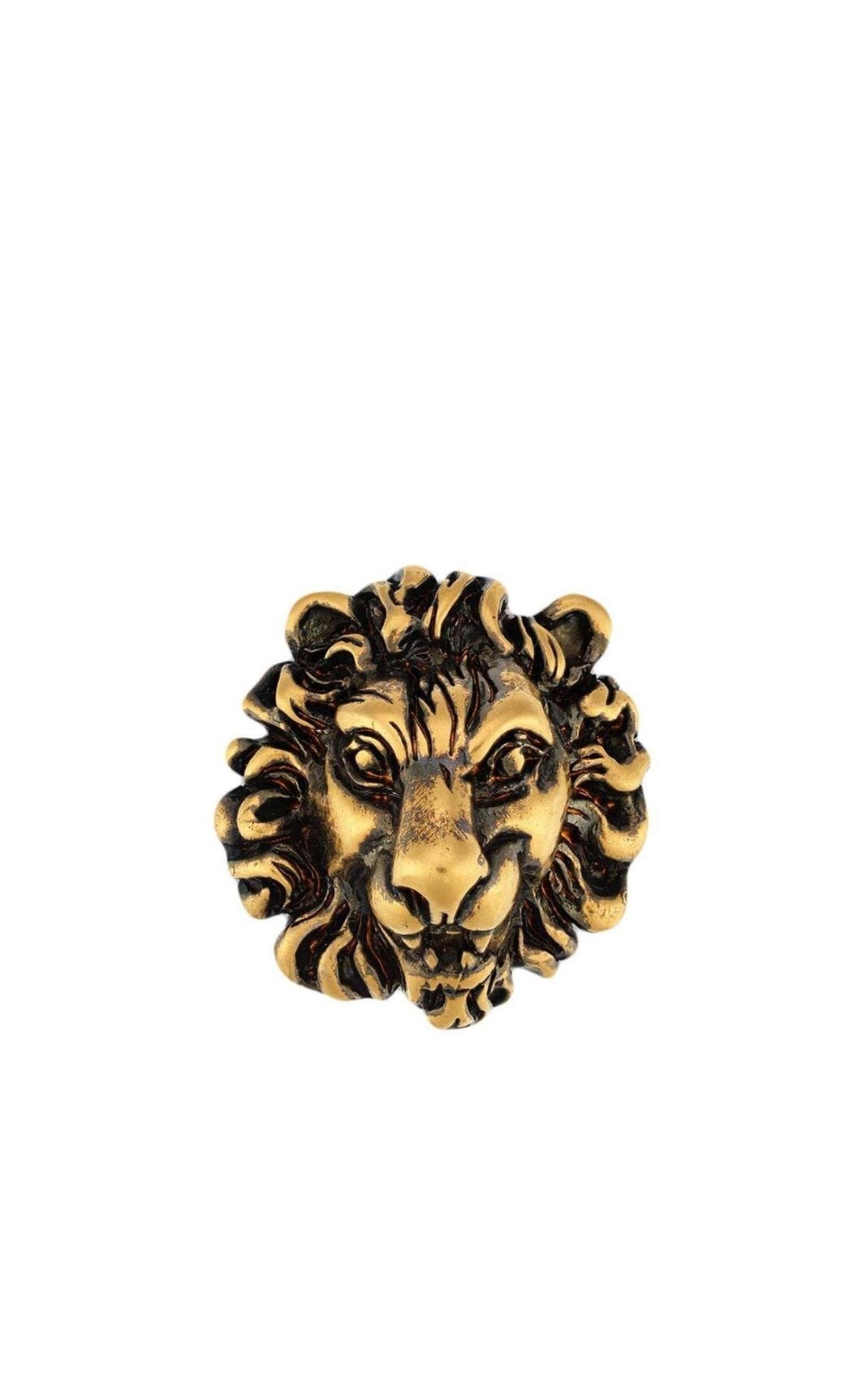 Lion Embellished Brooch Gucci