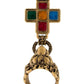 Lion Head Cross Charm Ring Gucci