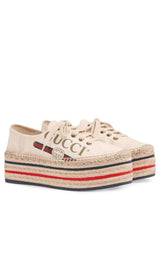 Logo Platform Espadrilles Gucci