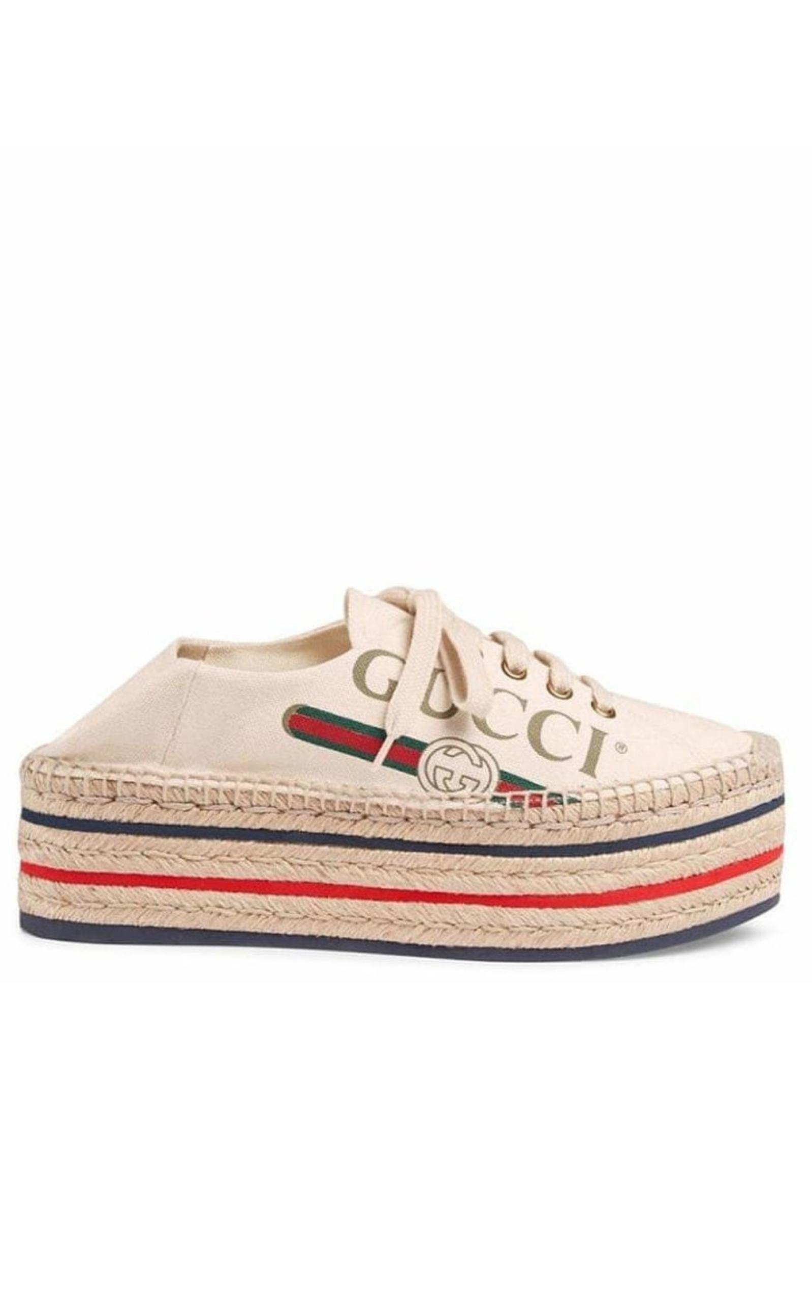 Logo Platform Espadrilles Gucci