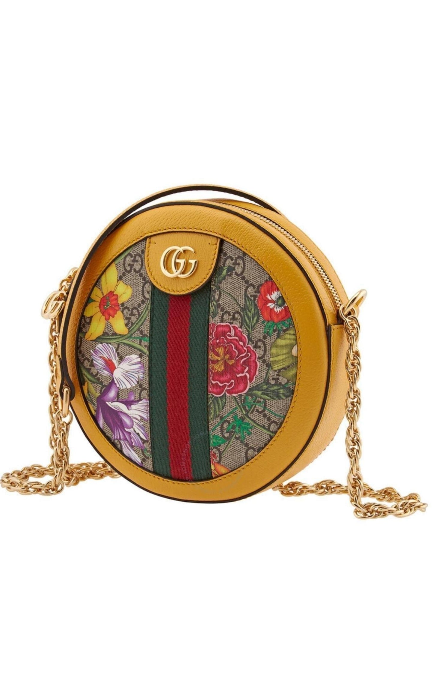 Gucci Ophidia GG Flora Round Shoulder Bag