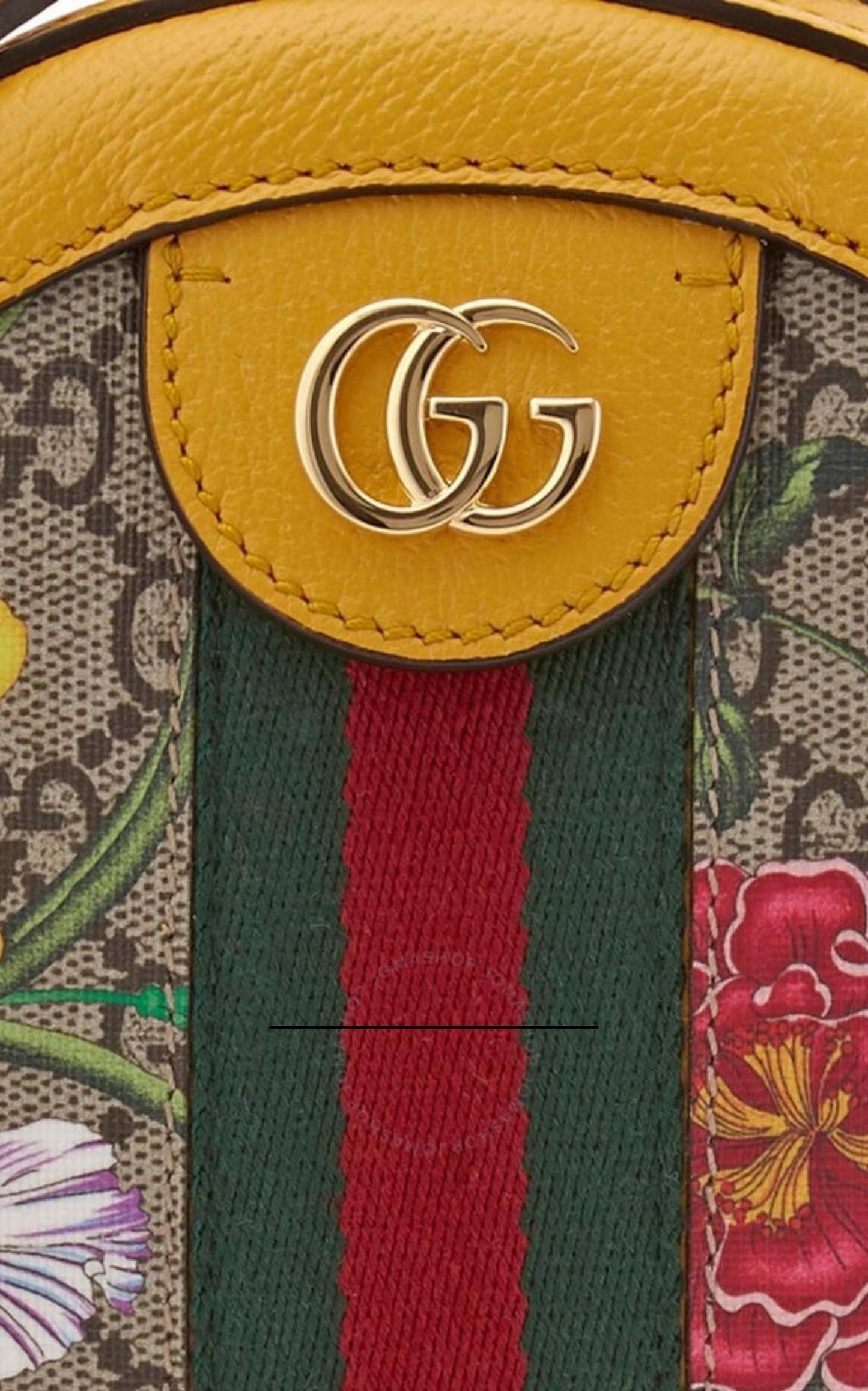 Gucci Ophidia GG Flora Round Shoulder Bag