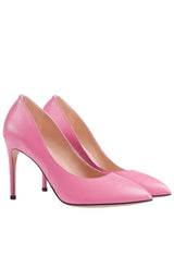 Pink Leather Stiletto Pump Gucci