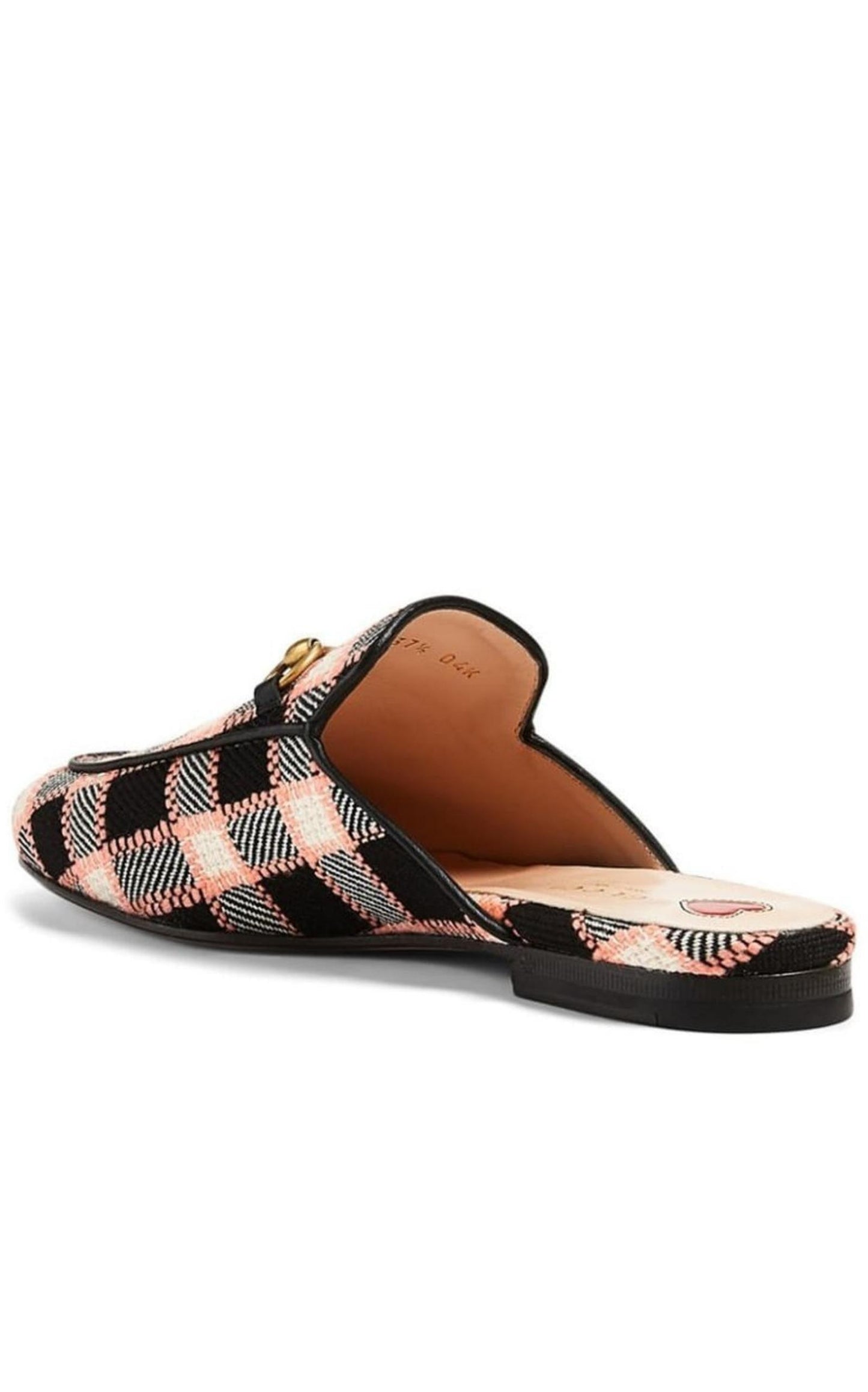 Gucci Princetown Tweed Check Woven Mules