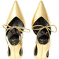 Gucci Priscilla Glossed-Leather Pumps in Gold - Runway Catalog