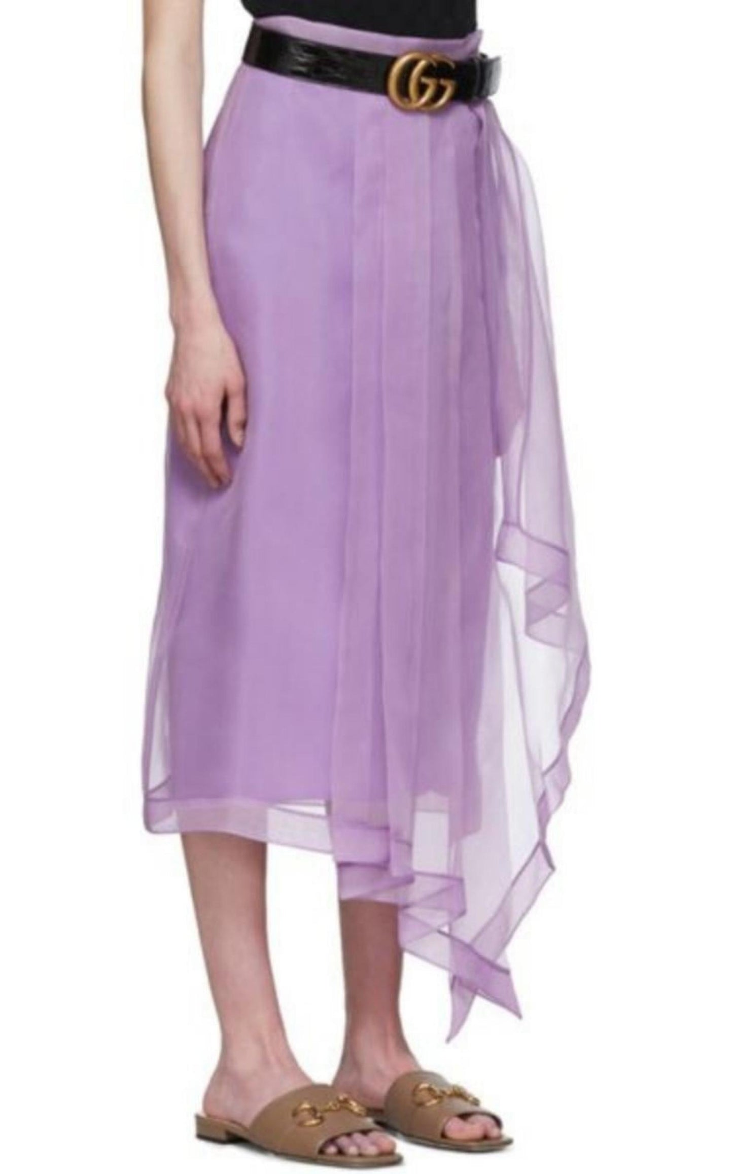 Purple Silk Organza Skirt Gucci