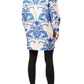 Silk Dragon Print Twill Ruffle Neck Dress Gucci