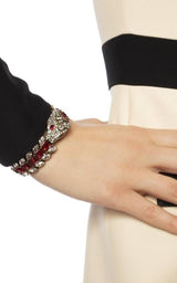 Snake Motif Crystal-embellished Bracelet Gucci