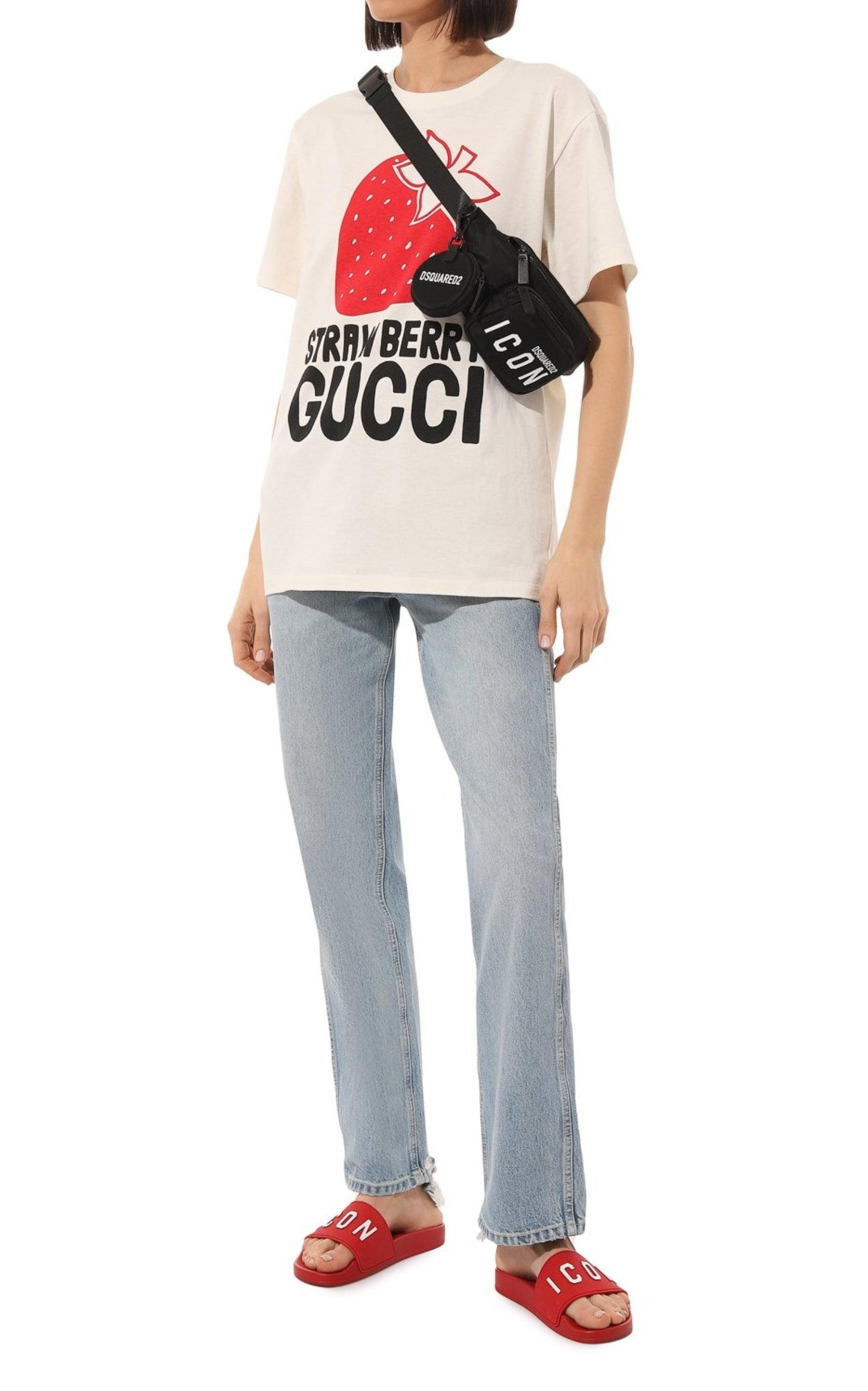 Gucci Strawberry Gucci Organic Cotton T-shirt