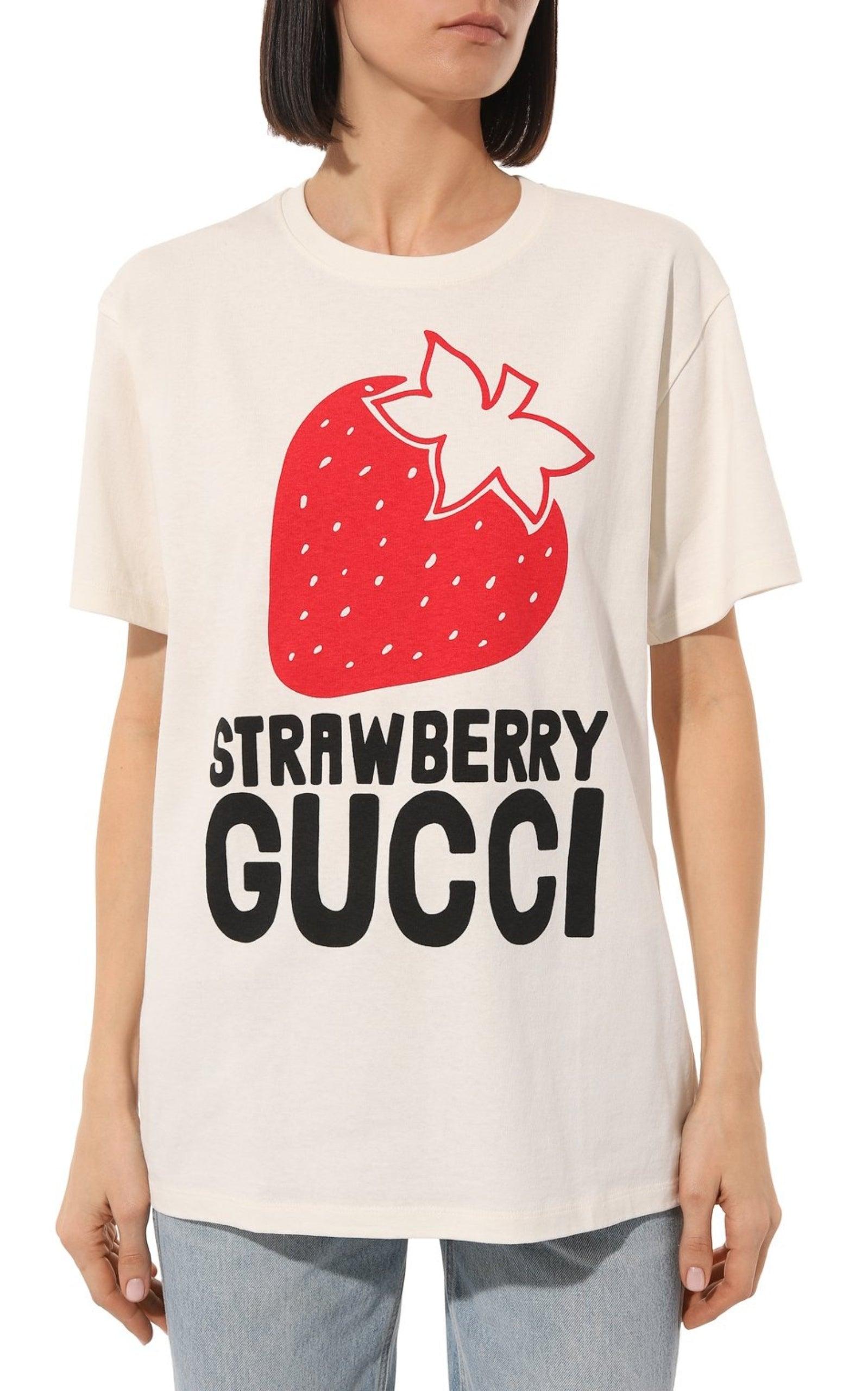 Gucci Strawberry Gucci Organic Cotton T-shirt