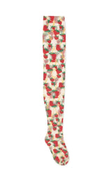 Strawberry Logo Horse-bit Tights Gucci